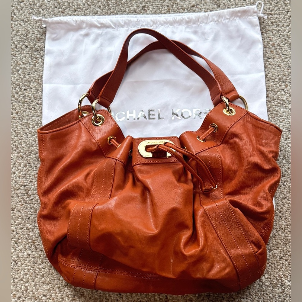 Michael Kors Cognac Leather Bag - Rare